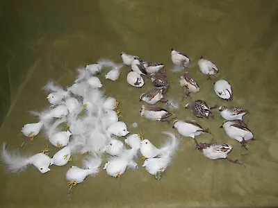 Mini Fake Birds Artificial Feather Foam / 39 Pcs • $34