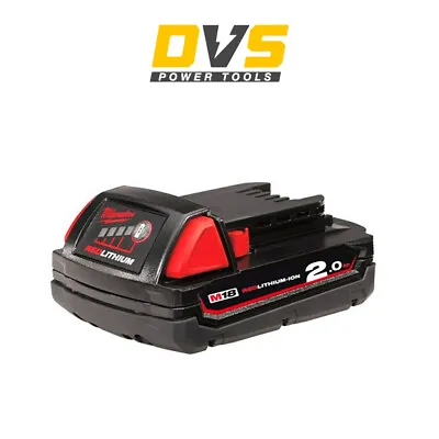 Milwaukee M18B2 18v M18 Fuel Red Lithium Ion 2.0Ah Battery • £47.95