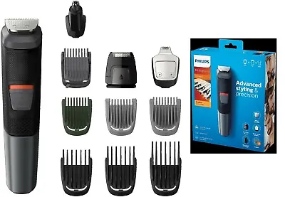 PHILIPS Multigroom 5000 11-in-1 Hair Beard Body Cordless Trimmer Groomer Clipper • $150.07