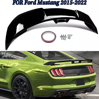 Glossy Black GT Look Rear Trunk Spoiler Wing Lip For Ford Mustang S550 2015-22 • $129.99