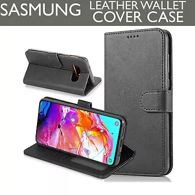 For All Samsung Galaxy Premium Leather Wallet Case Cover UK Seller • £4.94