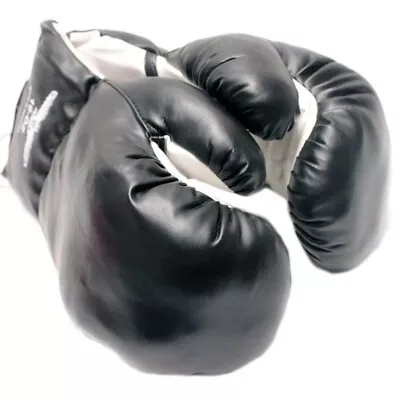 AGE 6-8 KIDS 6 OZ BOXING GLOVES YOUTH PRACTICE TRAINING MMA Faux Leather Black • $11.95