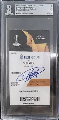 RARE Darwin Nunez Signed Autographed Rookie Debut Ticket 1st Benfica Goal BGS • $325.55