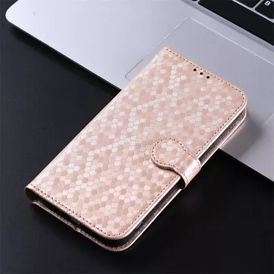 $15.39 • Buy Rhombus Wallet Leather Flip Case Cover For Oppo A78 A58 A17 A57 Reno8T Realme 10
