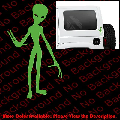 ALIEN Sticker Funny Car Window Vinyl Decal Cool Vinyl Laptop UFO I Believe FY025 • $3.99