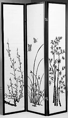 8 6 4 & 3 Panel Bamboo Print Wood Shoji Room Divider Screen NEW • $99