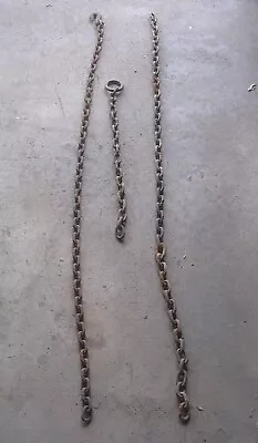 13.5 Ft 3/8  & 5/16  Steel Chain In 3 Pieces Side Welded. Used Good Condition • $25.99