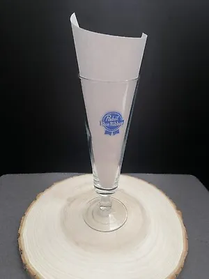Vintage Pabst Original Blue Ribbon Stemmed Pilsner Beer Glass • $10.99