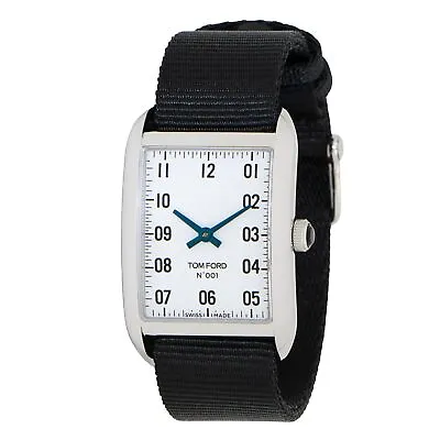 Tom Ford TF0120131728 BLA1 Men's Tom Ford 001 White Dial Quartz Watch • $389