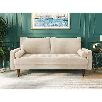 3 Seater Sofa Lounge Couch Modular Furniture Home Velet Fabric • $313.95