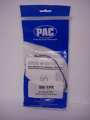 PAC BB-1PR Bass Blocker Sold Pair Set Of Two Bass Blockers 6 X9  0-300hz New • $9.71