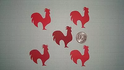 30 Rooster Chicken Confetti Die Cuts Punches 5 Shades Of Red • $1.99