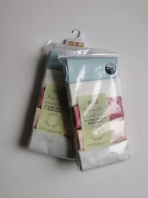 £14.50 • Buy M&S Baby 2x 5 Pack Cotton Pointelle Bodysuits, Newborn, 0-3 Months