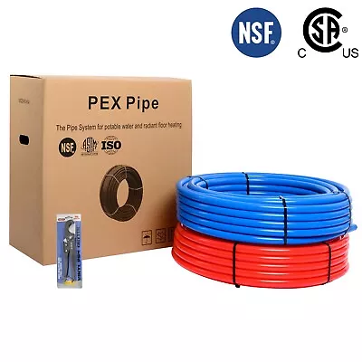 EFIELD 2 Rolls 3/4  Pex  Pipe/Tubing 2X300ft (600ft) Red And Blue)NSF • $220.99