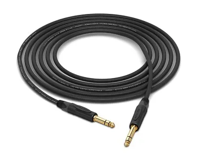 1/4 TRS To 1/4 TRS Cable | Mogami 3080 & Neutrik Gold Connectors | 2 Feet • $27.55