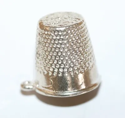 Vintage Sterling Silver Sewing Thimble Bracelet Charm By Chim 3.4g • $17.99