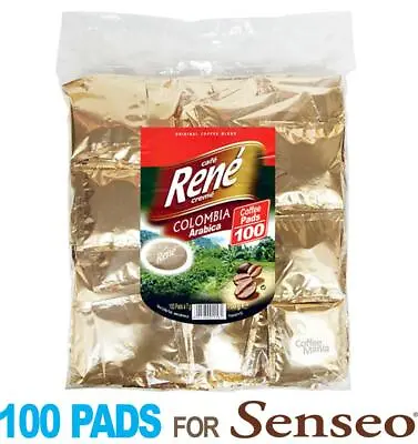 Philips Senseo 100 X Café Rene Crème Colombia Coffee Pads Bags Pods • £13.99