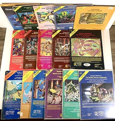 For Advanced Players Dungeons And Dragons Lot Of 15 Vintage Modules + Screen TSR • $375