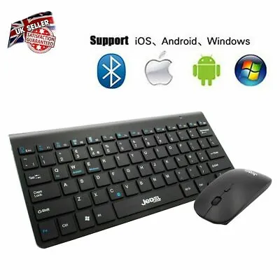 JEDEL Slim Bluetooth Wireless Keyboard & Mouse Set For PC Tablet & IMac WS620 • £13.99