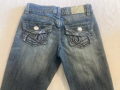 Vanity Premium Dakota Bootcut Jeans Jrs Blue Jeans Size 24 Bling • $14.95