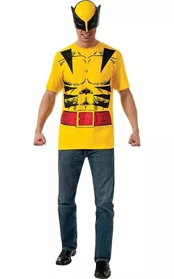 Licensed Wolverine Top T-shirt Mask X-men Adult Mens Dress Up Halloween Costume • $44.43