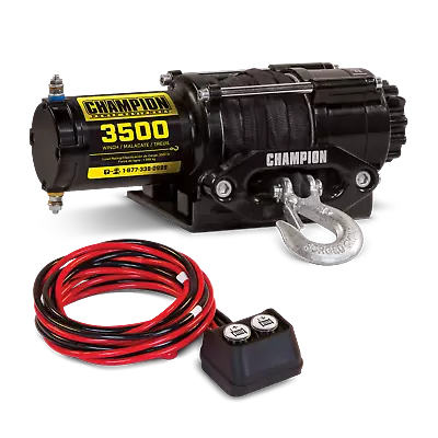 100428 - 3500lb Champion Power Equipment Synthetic Winch Kit   • $177