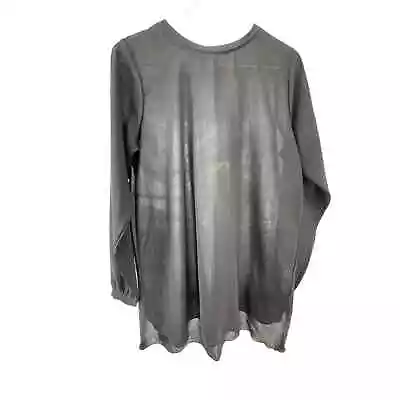 A'Nue Ligne Sheer Black Long Sleeve Blouse Women's Size Medium • $14.99