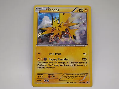 Pokémon TCG Zapdos XY Roaring Skies 23/108 Exclusive Cracked Ice Holo LP • $2.49