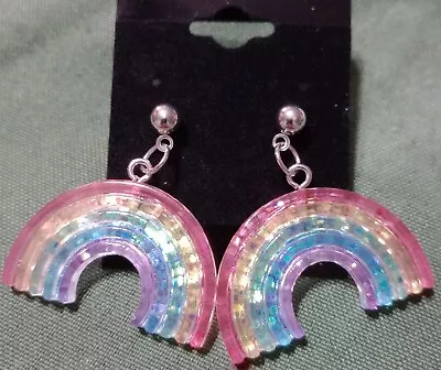 Rainbow Earrings Glitter Rainbow Earrings Beautiful Fun Rainbow Earrings... • $5