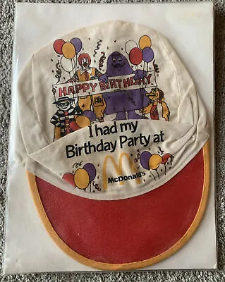 McDonalds Vintage Painters Hat Cap  I Had My Birthday Party At McDonalds  NEW • $40