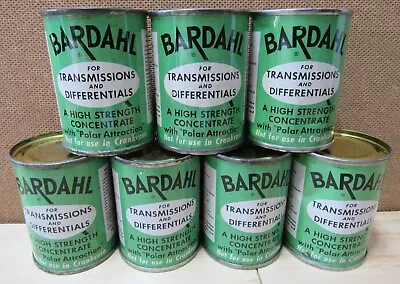 Seven UNUSED Vintage BARDAHL TRANSMISSION/DIFFERENTIAL Oil Additive 4oz Tin Cans • $24.99