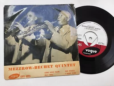 Mezzrow-Bechet Quintet: 7” 4 Track EP: EPV 1093: Vogue Records: UK Original .. • $9.94