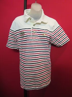 MIZUNO Vintage Striped Rugby Polo Shirt XL • $19.99