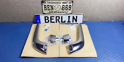 Mercedes Benz W126 C126 Left & Right Front Bumper Chrome+Locks New Original Set • $600