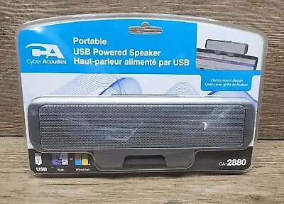 Cyber Acoustics USB Powered Portable Computer Speakers CA-2880 ** • $15.99