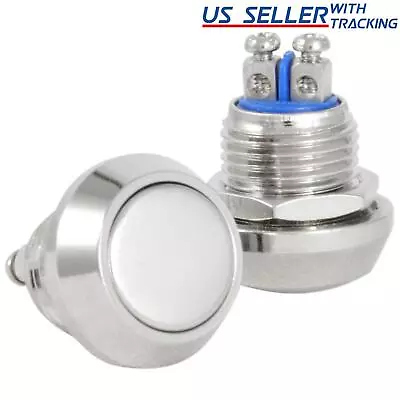 Momentary Push Button Starter Switch/Boat Horn Stainless Steel Metal Waterproof • $12.69