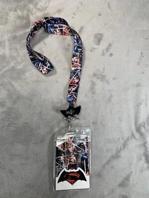 DC Comics Dawn Of Justice Batman VS Superman ID Card Holder Lanyard W/Charm • $9.98