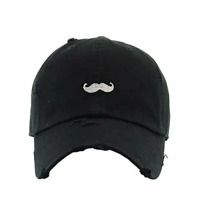 Mustache Vintage Baseball Cap Embroidered Cotton Adjustable Distressed Dad Hat • $19.99