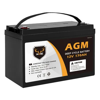 Mobi 170AH 12V AGM Deep Cycle Battery • $274.95