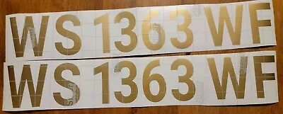 Custom Boat Registration Numbers Letters Decal 3  X 19  Sold As Set Left&right • $11.18