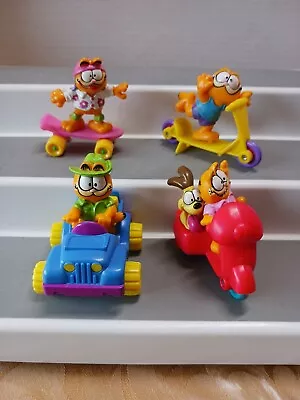 Garfield  1988 Complete Set Of 4 McDonalds Happy Meal Kids Toys • $14.95