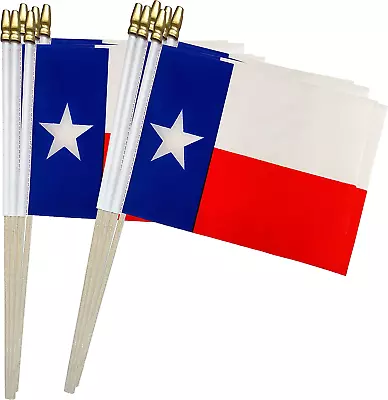 Texas Stick Flags Small Mini Hand Held State Flags5X8 Inch12 Pack • $11.86