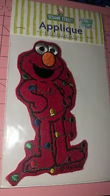 Sesame Street Elmo Iron On Applique Christmas Lights Embroidered Patch  • $12