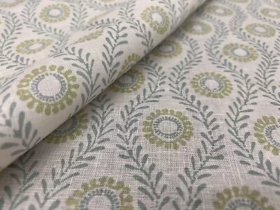 Colefax Fowler Scandinavian Inspired Print Fabric Swift Leaf Aqua 1.1yd F4353-01 • £78.39