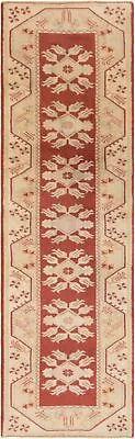 Vintage Hand-Knotted Area Rug 2'9  X 9'5  Traditional Wool Carpet • $376.20