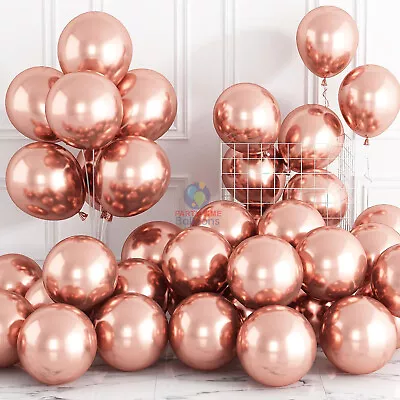 5  10  12  CHROME BALLOONS METALLIC LATEX PEARL Helium Baloons Birthday Party UK • £99.99