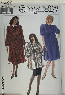 Simplicity 9422 Sewing Pattern Maternity Dress Tunic & Skirt Size 6-10 Uncut • £10.99