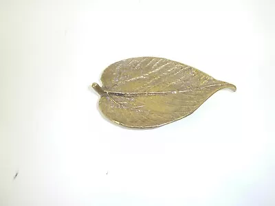 $29.95 • Buy Vintage Virginia Metalcrafters Metal Mulberry Leaf Tray Decorative Brass