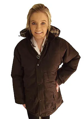 Campbell Cooper New British Padded Wax Cotton Jacket Coat Brown XS - 5XL • £38.99