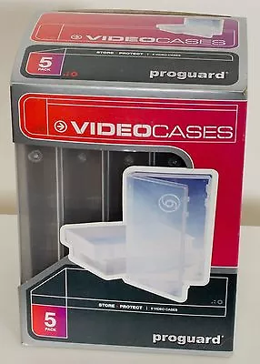 Video VHS VCR Storage Cases ~  5 Pack ~  ProGuard • $6.95